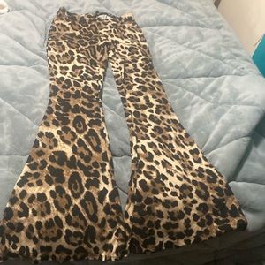 Fashion nova cheetah print flare pants